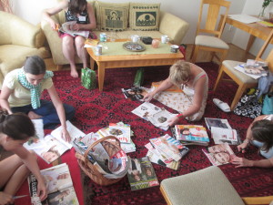 Collaging  - process